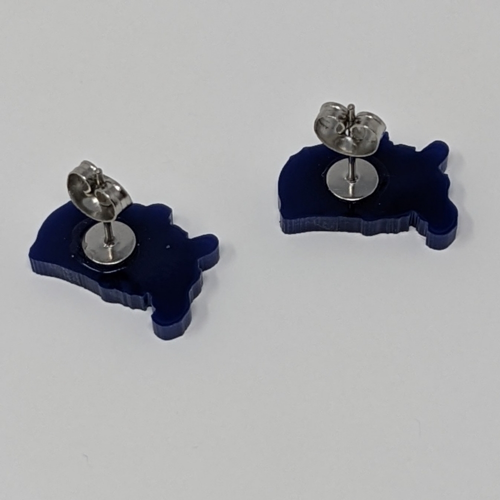 American Flag red white and blue glitter acrylic earrings - Picture 6 of 7